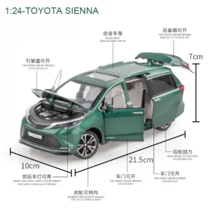 Black Sienna MPV 1:24 Diecast Model with Lights 12 Sabc47a3e523f4155b7d7eaba2f06adab1