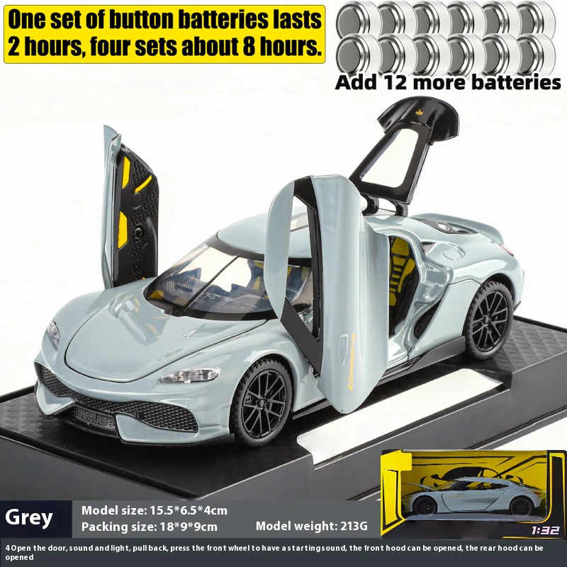 Gemera GT 1:32 Scale Diecast Model in Metallic Purple 9 Gemera GT 1:32 Scale Diecast Model in Metallic Purple - Image 9