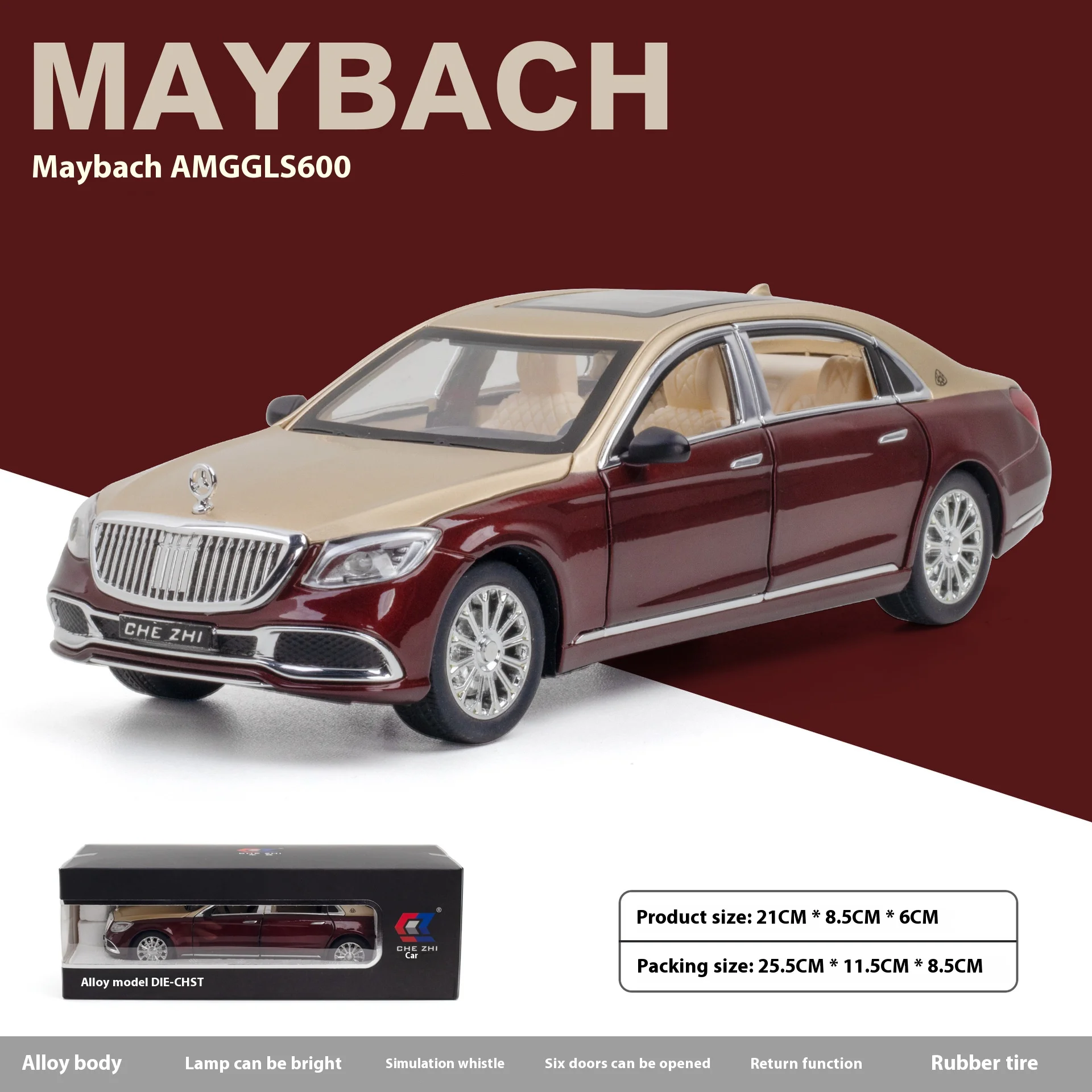 1:24 Scale Mercedes-Benz Maybach GLS600 Model 12 1:24 Scale Mercedes-Benz Maybach GLS600 Model - Image 12