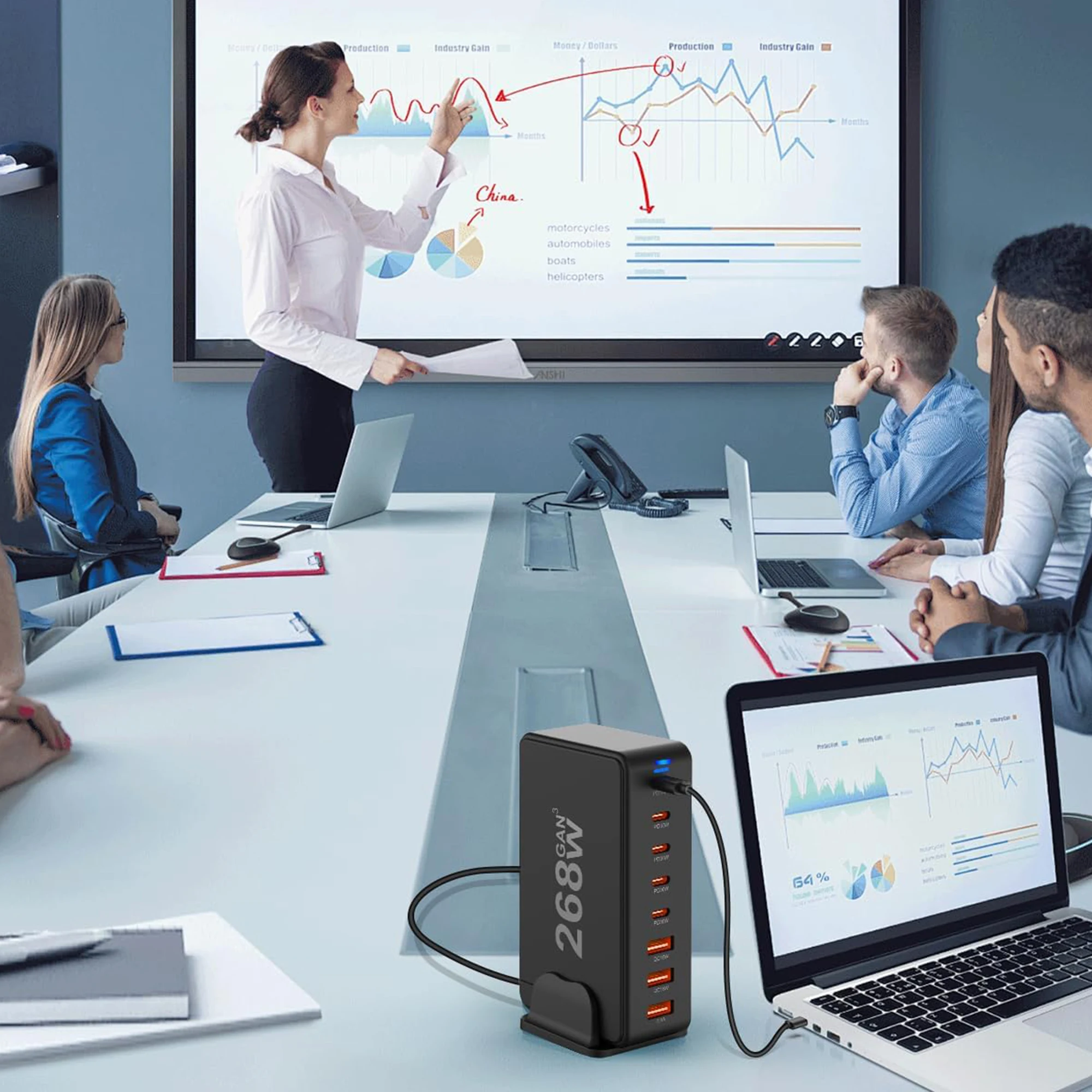 268W Multi-Port USB Charger with 8 USB-C Ports 6 268W Multi-Port USB Charger with 8 USB-C Ports - Image 6