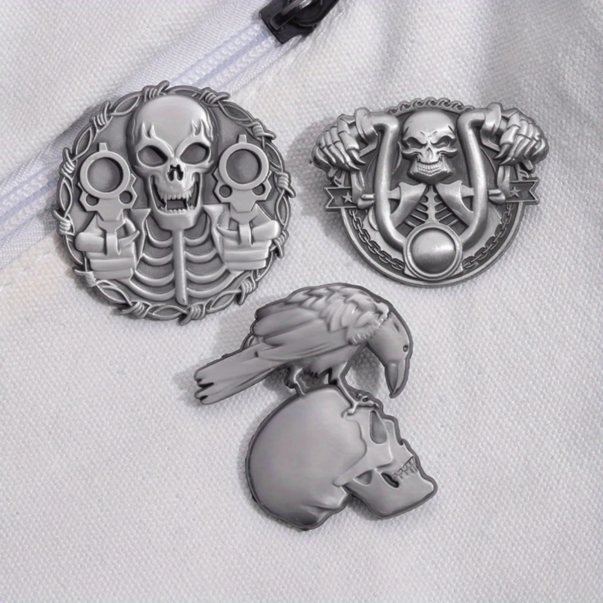 Dark Punk Skull Brooch in Three Designs 2 Dark Punk Skull Brooch in Three Designs - Image 2