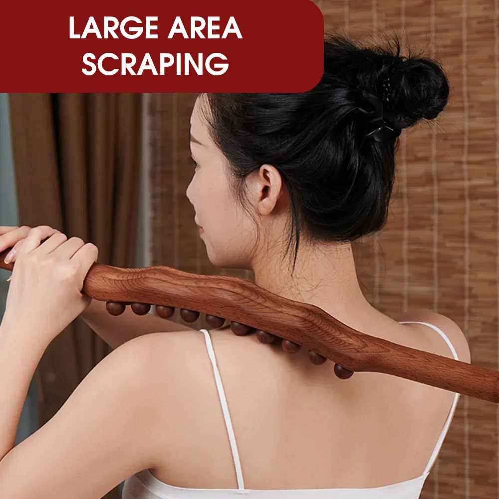 Beech Wood Massage Stick for Body Relaxation 2 Beech Wood Massage Stick for Body Relaxation - Image 2