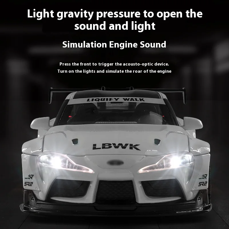 Sleek Black Alloy Model Car with Gold Accents 3 Sleek Black Alloy Model Car with Gold Accents - Image 3