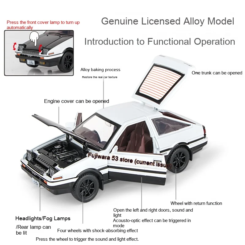 Toyota AE86 1:32 Scale Diecast Model 2 Toyota AE86 1:32 Scale Diecast Model - Image 2