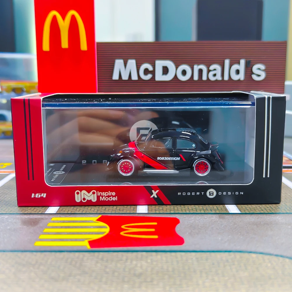 Beetle RWB 1:64 Diecast Model Black Red 6 Beetle RWB 1:64 Diecast Model Black Red - Image 6