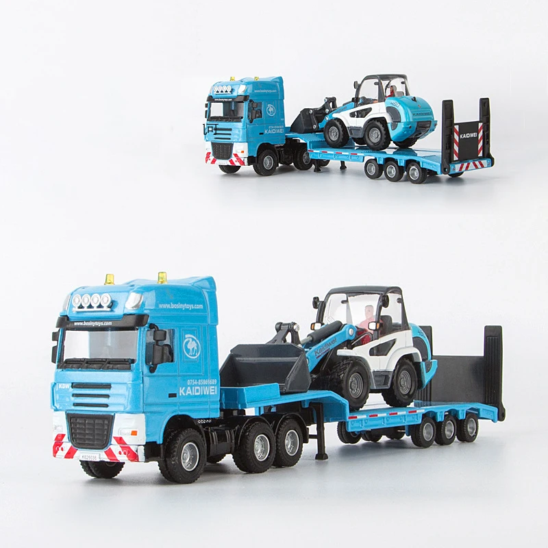 1:50 Scale Trailer Truck with Excavator and Forklift 8 1:50 Scale Trailer Truck with Excavator and Forklift - Image 8
