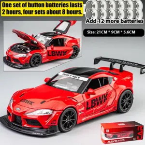 1:22 Scale Diecast Toyota Supra Model Red 21 Sbf348fba0b8242a4a4064db33848a50dD