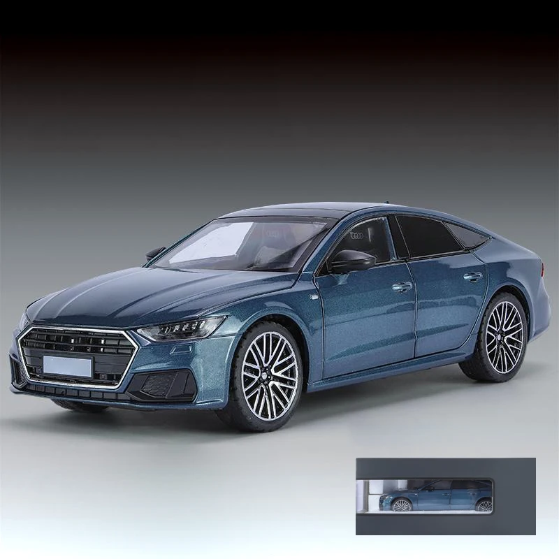 1/24 Scale Metallic Blue Alloy Model Car 7 1/24 Scale Metallic Blue Alloy Model Car - Image 7