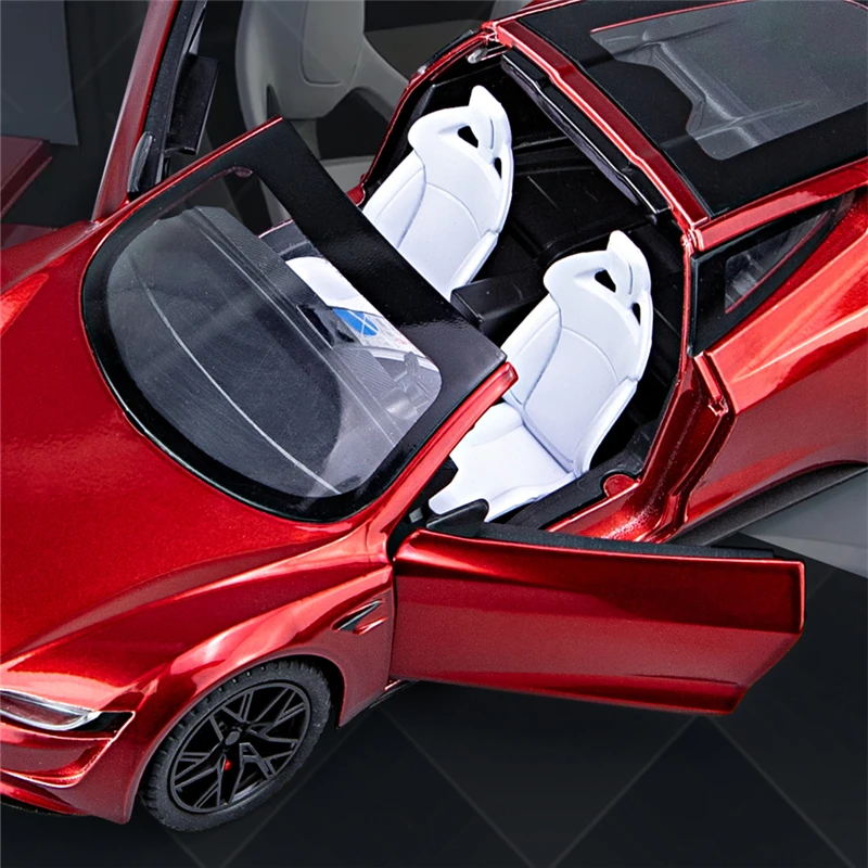 1:24 Scale Red Roadster Convertible Model Car 3 1:24 Scale Red Roadster Convertible Model Car - Image 3