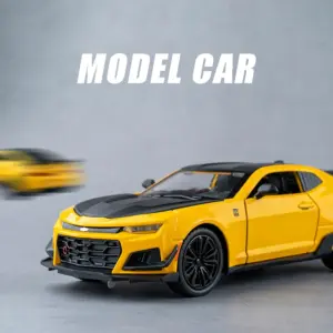 Camaro Bumblebee 1:24 Diecast Model Car 17 Sc4fe334fa2c74c2f9df11736140fb72fE