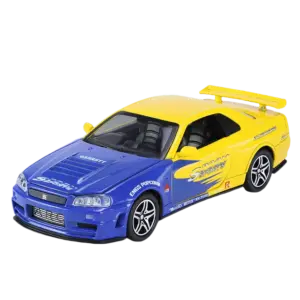 GTR R34 Skyline 1:32 Diecast Model with Lights 17 Sc65a6ea23bf9491f93e64ac9344b0ccdQ