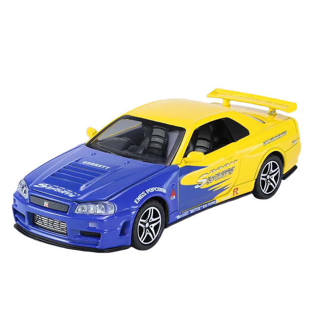 GTR R34 Skyline 1:32 Diecast Model with Lights 9 GTR R34 Skyline 1:32 Diecast Model with Lights - Image 9