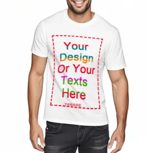 Customizable Men's Crew Neck T-Shirt with Vibrant Print