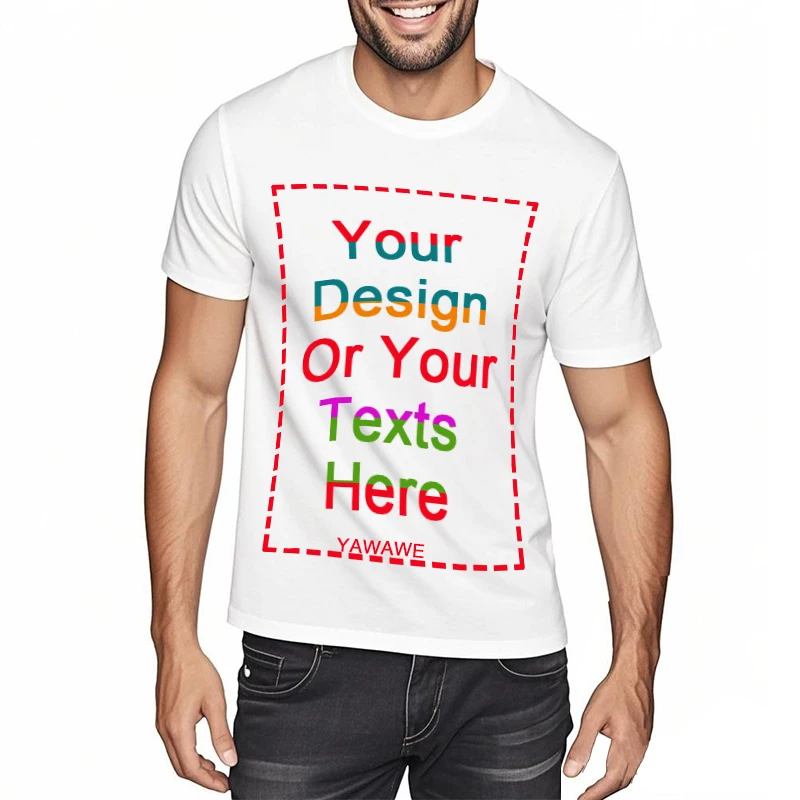 Customizable Men's Crew Neck T-Shirt with Vibrant Print 1 Customizable Men's Crew Neck T-Shirt with Vibrant Print