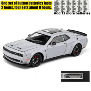 White Dodge Challenger Hellcat Redeye Diecast Model 1:24 28 Sc7588767fb9c4b9a914fa6ba6c26250er