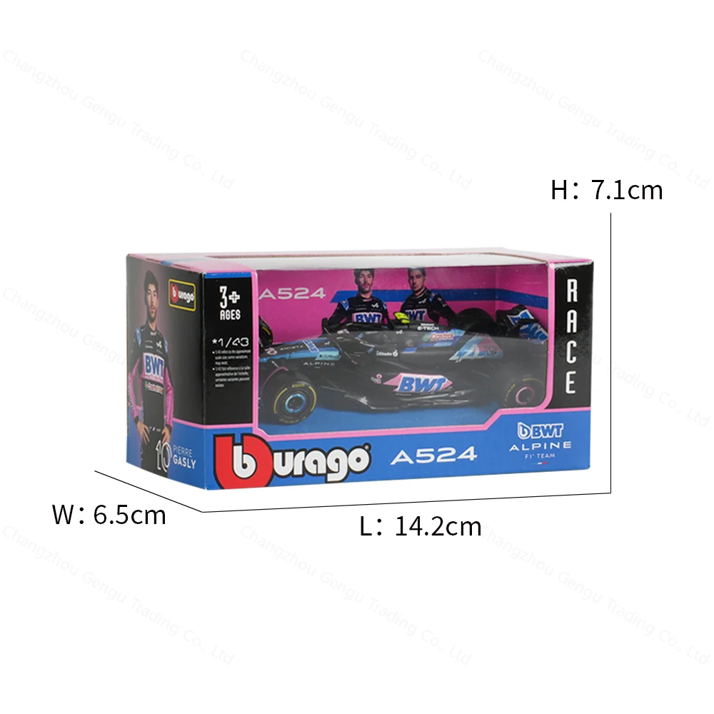 Bburago 1:43 BWT 2024 Alpine A524 Model Car 4 Bburago 1:43 BWT 2024 Alpine A524 Model Car - Image 4