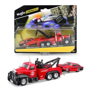Maisto 1:64 Die-Cast Flatbed Truck and BMW M3 E30 50 Sca01f39a40354b08bd6537c3d48f14fbg