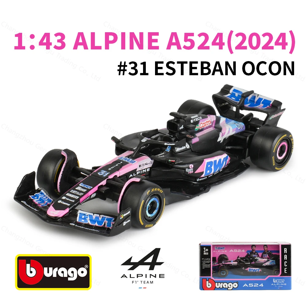 Bburago 1:43 BWT 2024 Alpine A524 Model Car 10 Bburago 1:43 BWT 2024 Alpine A524 Model Car - Image 10