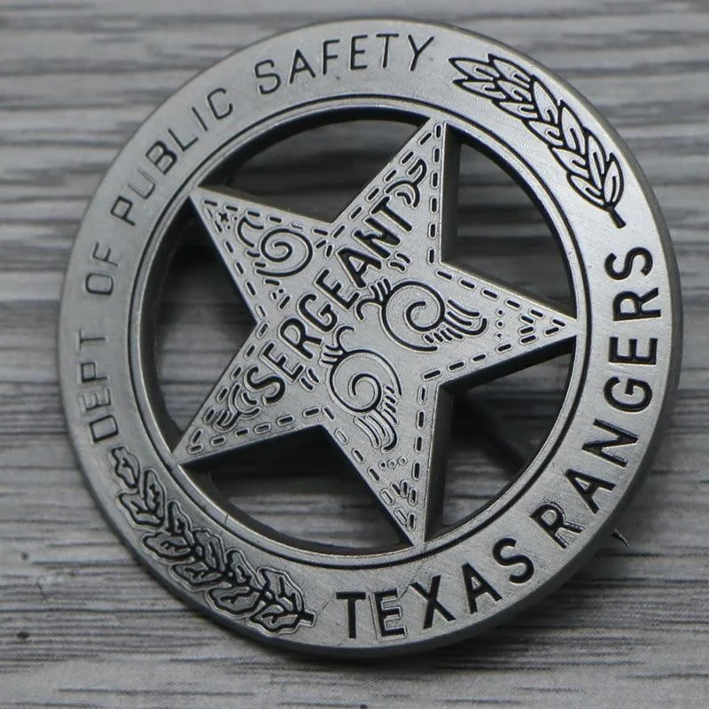 Texas Rangers Badge Pin Collectible 4.5 cm 4 Texas Rangers Badge Pin Collectible 4.5 cm - Image 4