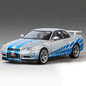 GTR R34 Skyline 1:32 Diecast Model Car 23 Scee06d7c859048f8b2a9121c170fa74da