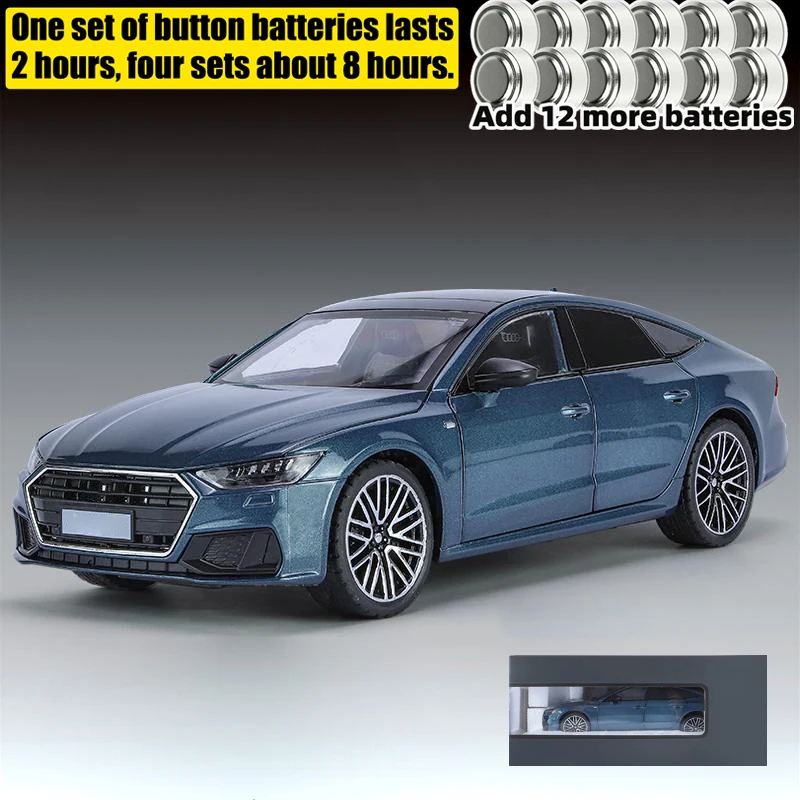1/24 Scale Metallic Blue Alloy Model Car 11 1/24 Scale Metallic Blue Alloy Model Car - Image 11