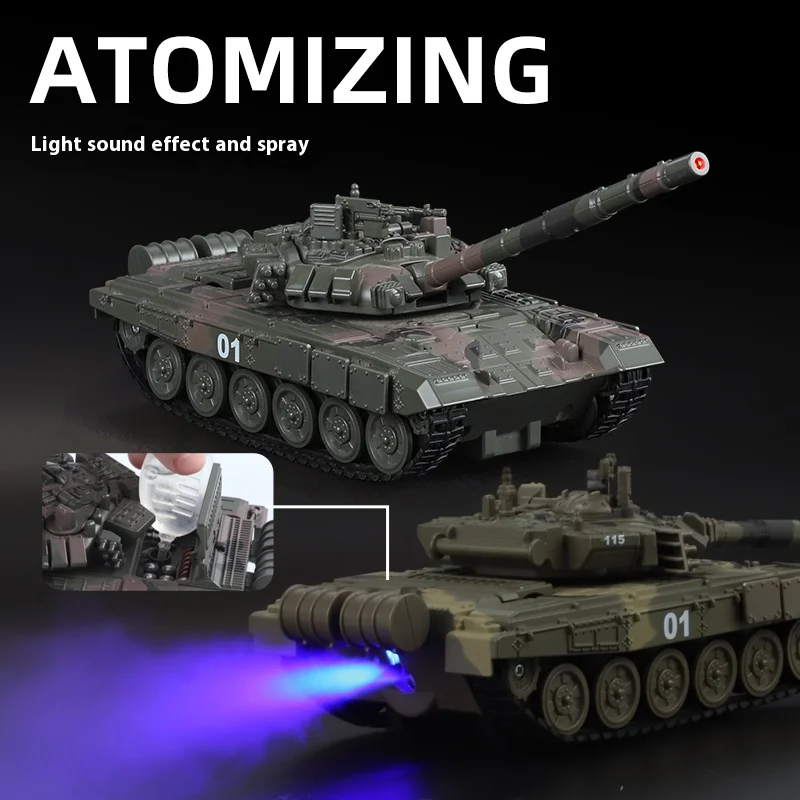 T-90 Russian Tank Diecast Model with Lights 3 T-90 Russian Tank Diecast Model with Lights - Image 3