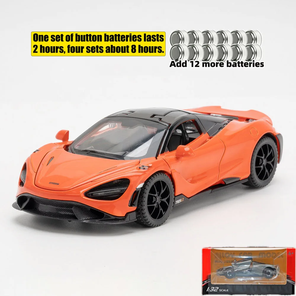 1:32 Scale Diecast Supercar Model with Lights 8 1:32 Scale Diecast Supercar Model with Lights - Image 8