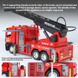 Large 1:18 Diecast Fire Truck Alloy Model 11 Sdb30564bb9054ae7a8d34d8ba222eeb9M