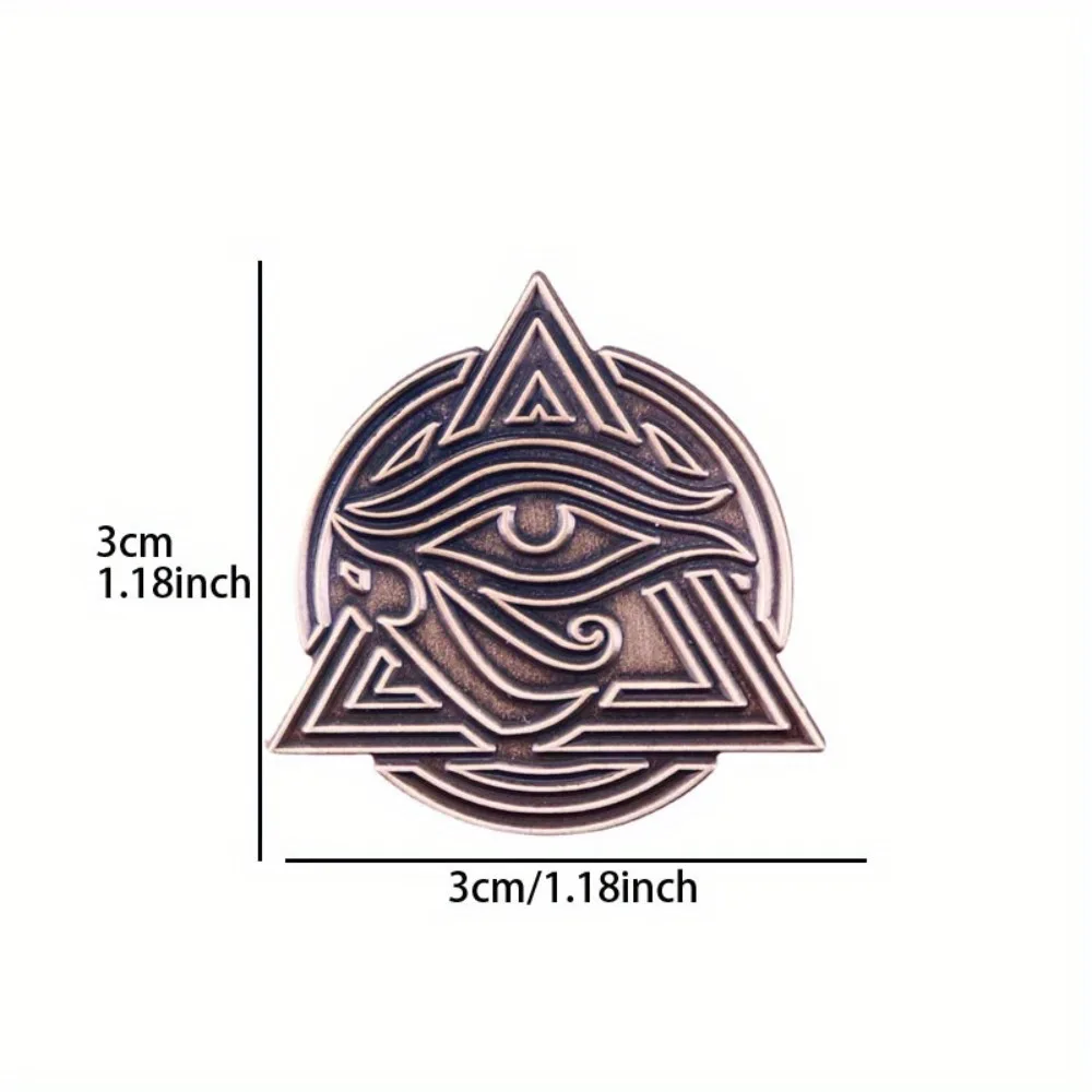 Retro Eye of Horus Brooch in Bronze 2 Retro Eye of Horus Brooch in Bronze - Image 2