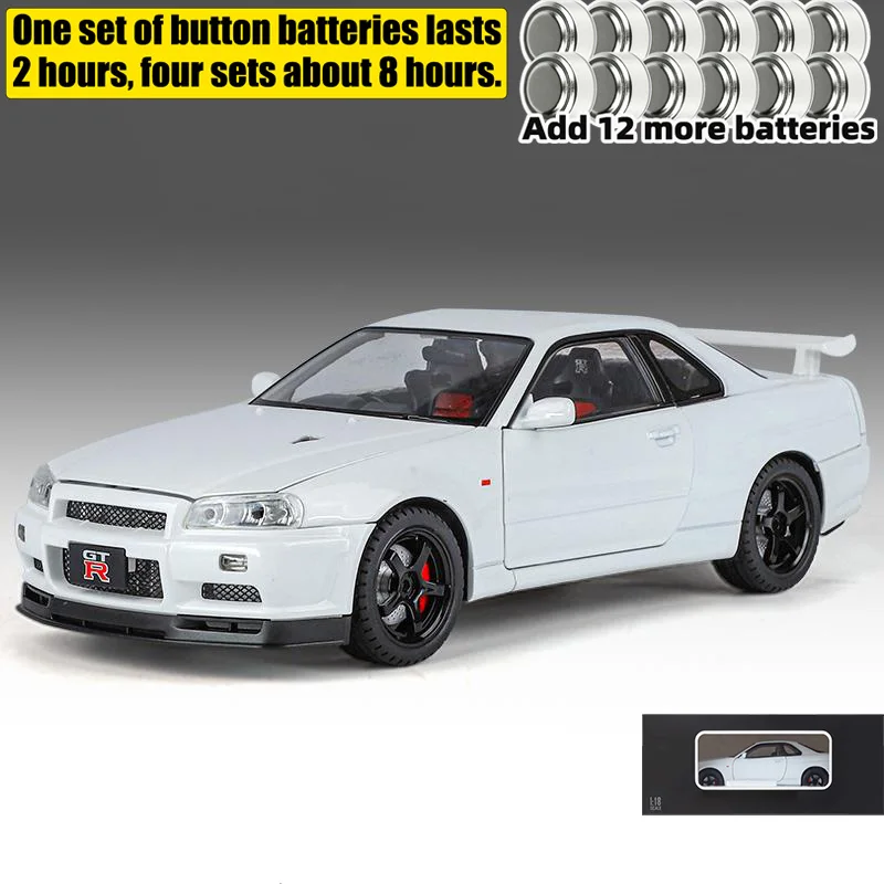 Nissan GTR R34 Skyline 1:18 Diecast Model Car 13 Nissan GTR R34 Skyline 1:18 Diecast Model Car - Image 13