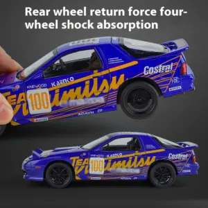 RX7 Alloy Car Model in Bright Yellow 1:24 Scale 14 Se05a389aa0144fc9a67c2130fb9a0389w