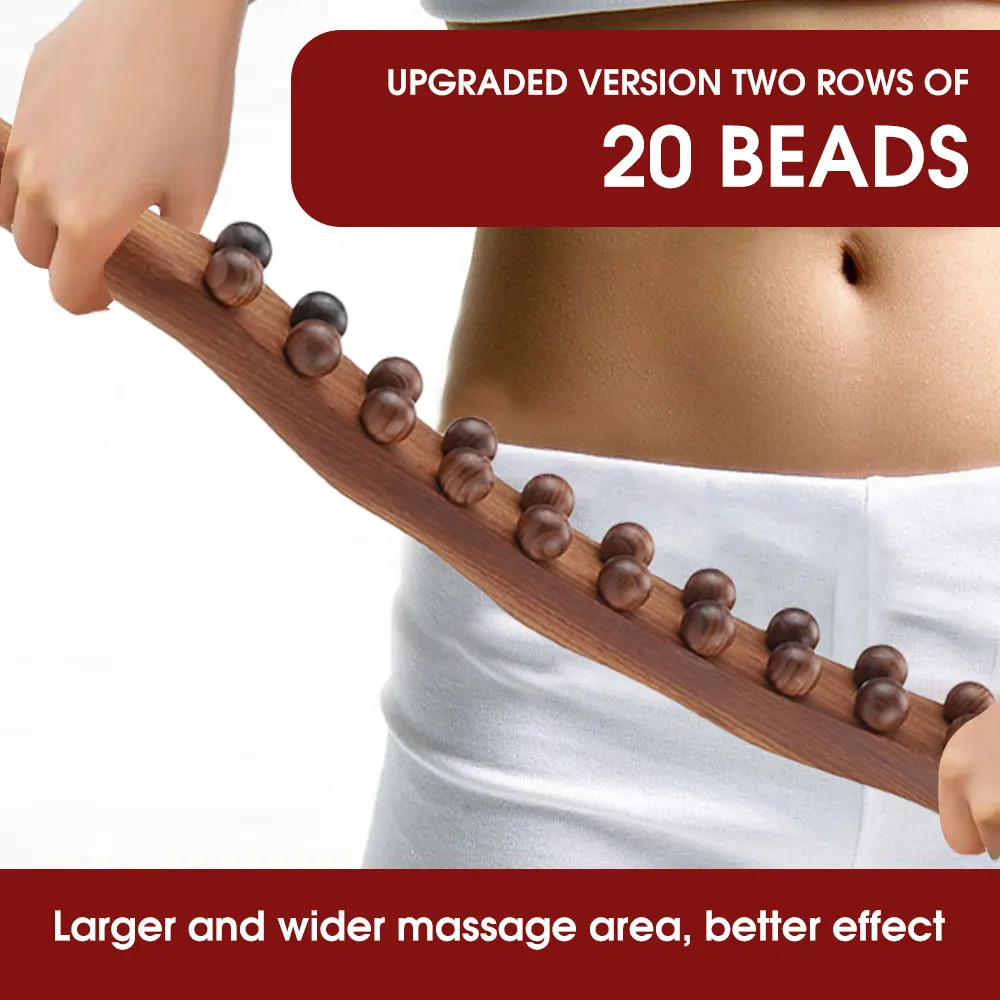 Beech Wood Massage Stick for Body Relaxation 4 Beech Wood Massage Stick for Body Relaxation - Image 4