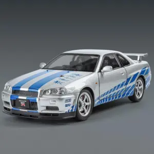 Nissan GTR R34 Skyline 1:24 Diecast Model 27 Se2996a8a2d07426b92c24b0cd5c65ad7d