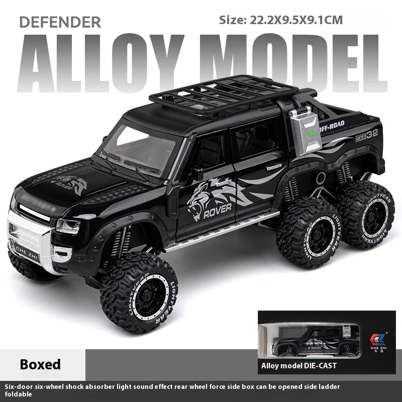 Off-Road Alloy Car Model Six-Wheeled Design 8 Off-Road Alloy Car Model Six-Wheeled Design - Image 8