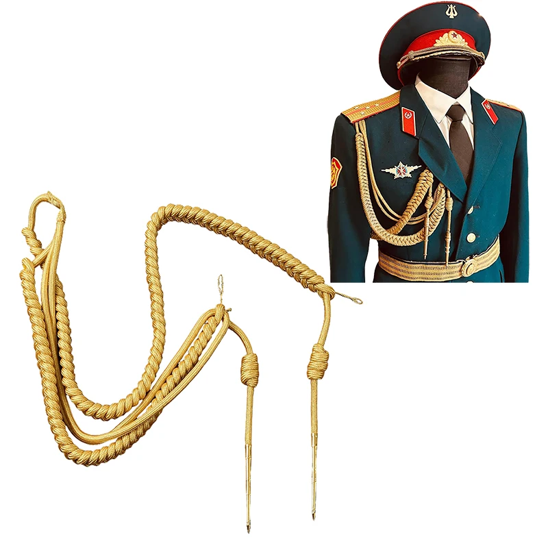 Russian General's Gold Mylar Shoulder Cord Aiguillette 6 Russian General's Gold Mylar Shoulder Cord Aiguillette - Image 6
