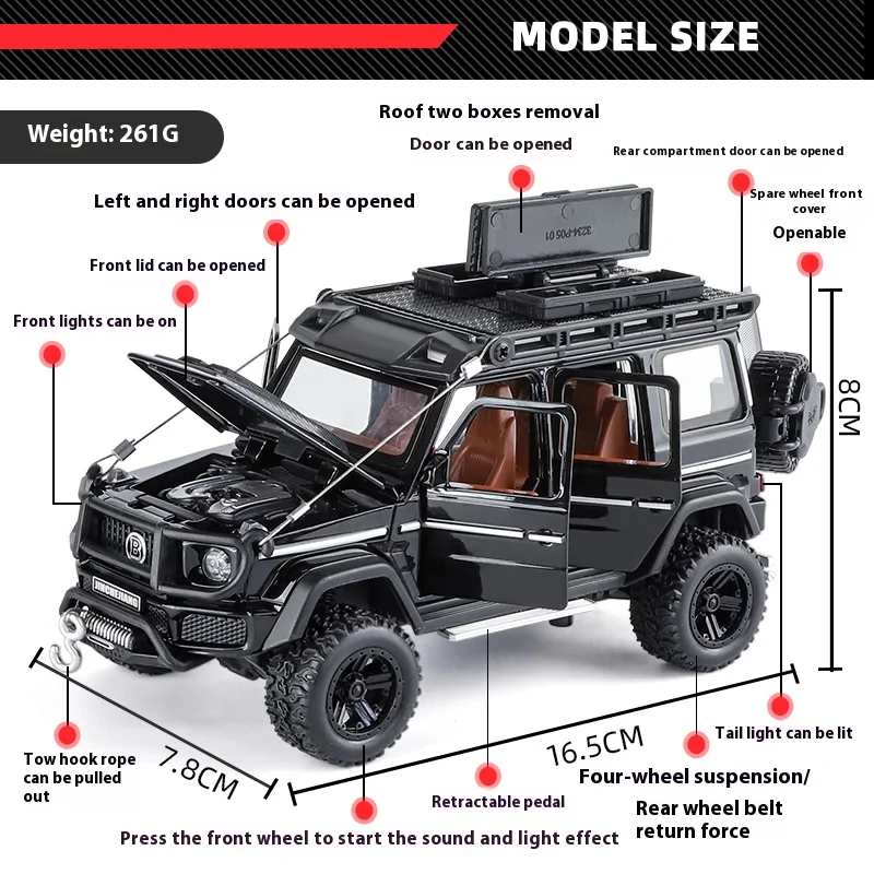 1:32 Mercedes Benz G550 4x4 Diecast Model 2 1:32 Mercedes Benz G550 4x4 Diecast Model - Image 2
