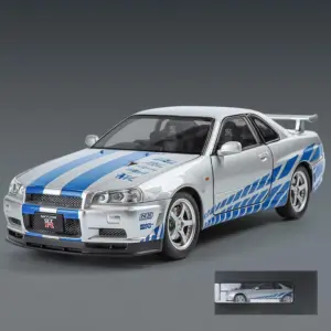 Nissan GTR R34 Skyline 1:24 Diecast Model 31 Se66bf43c5be34b78b559472b460e44fay