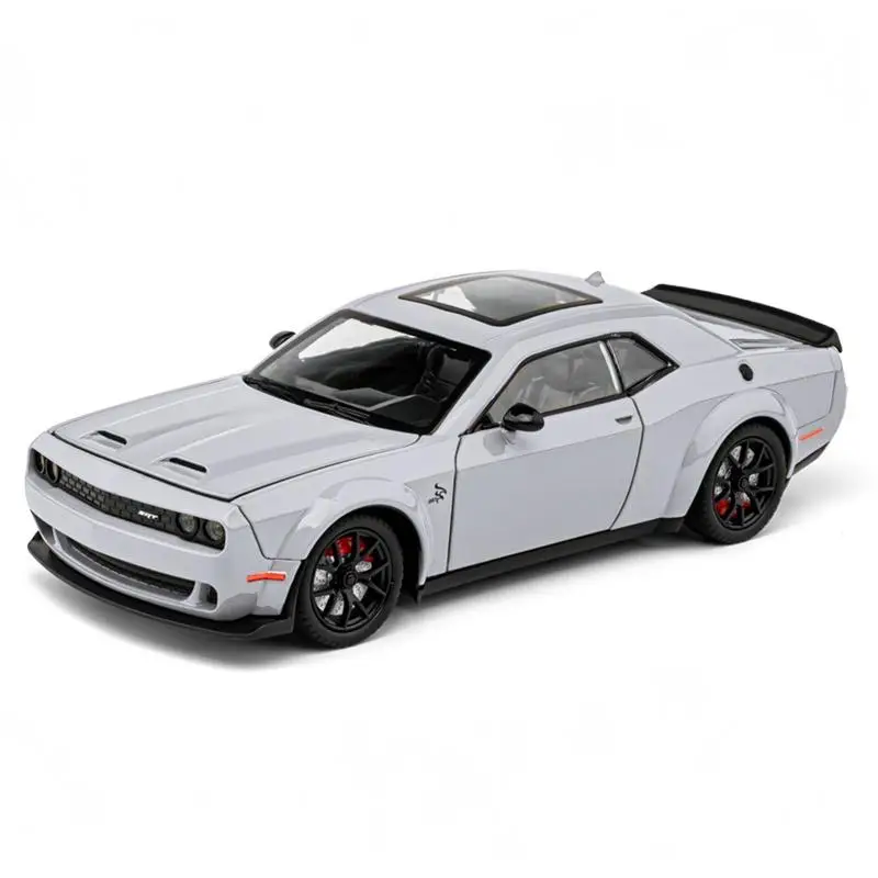 White Dodge Challenger Hellcat Redeye Diecast Model 1:24 16 White Dodge Challenger Hellcat Redeye Diecast Model 1:24 - Image 16