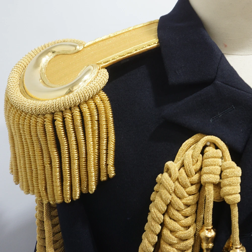 Gold Bullion Shoulder Epaulettes with Fringe 3 Gold Bullion Shoulder Epaulettes with Fringe - Image 3