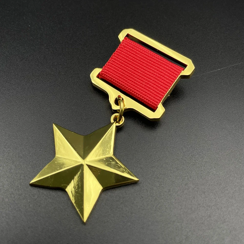 Soviet-Style Medal with Red Ribbon 8 Soviet-Style Medal with Red Ribbon - Image 8