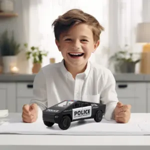 1:32 Scale Diecast Cybertruck Police SUV Model 12 See9443c7a1224b33bcf0338eb91de593b