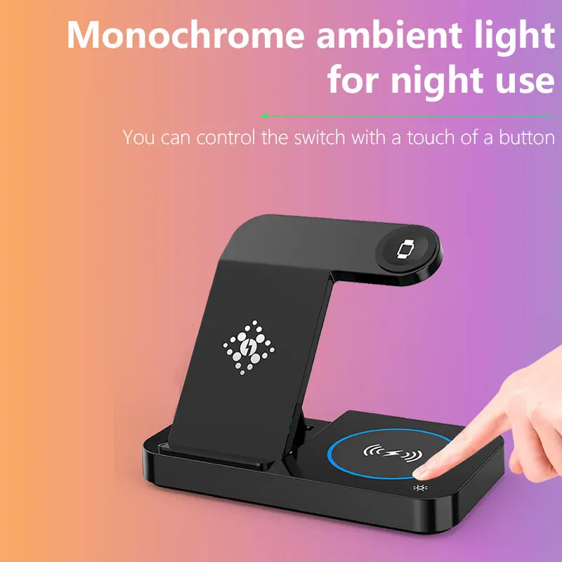 Portable 3-in-1 Desktop Wireless Charger Station 4 Portable 3-in-1 Desktop Wireless Charger Station - Image 4