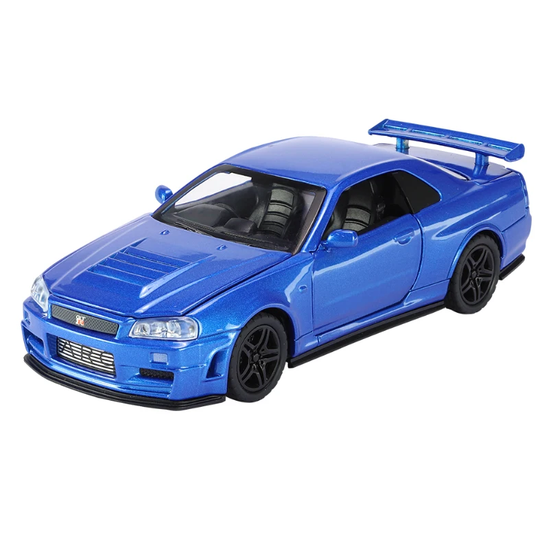 GTR R34 Skyline 1:32 Diecast Model with Lights 8 GTR R34 Skyline 1:32 Diecast Model with Lights - Image 8
