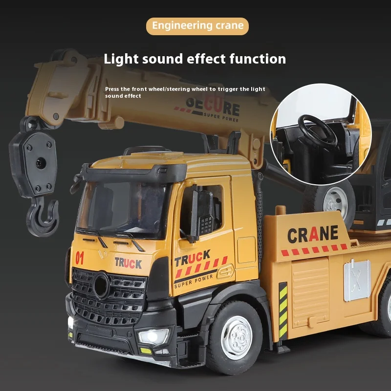 Large Metal Die-cast Crane Model Yellow 3 Large Metal Die-cast Crane Model Yellow - Image 3