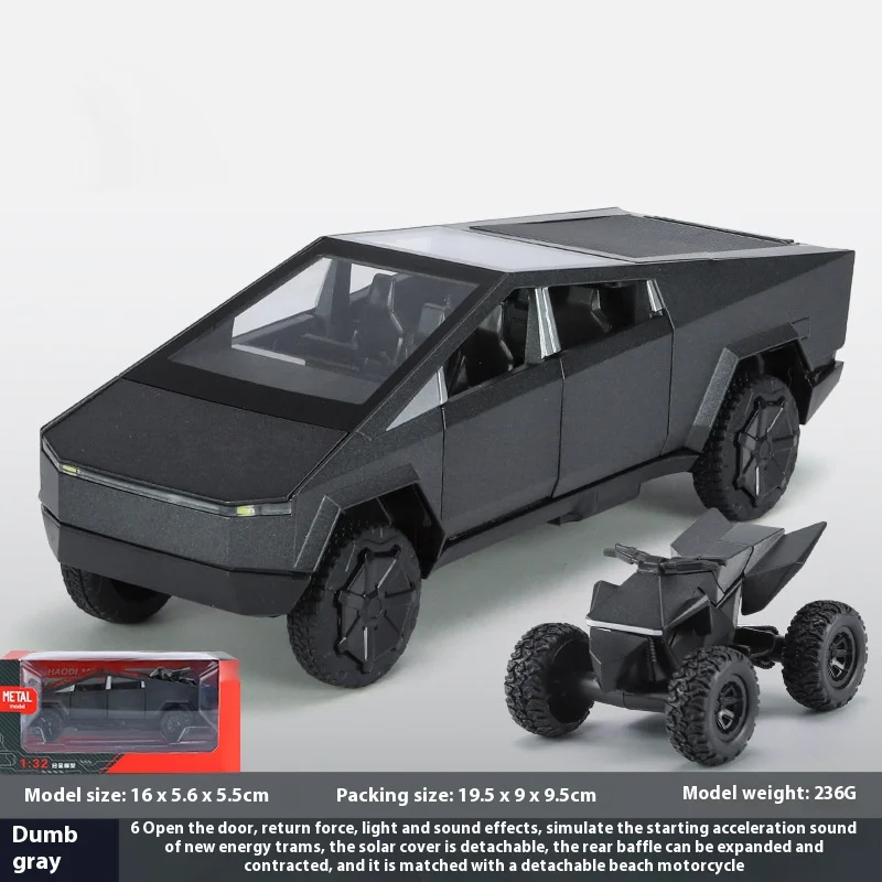 1:32 Scale Die-Cast Cybertruck Model with ATV 9 1:32 Scale Die-Cast Cybertruck Model with ATV - Image 9