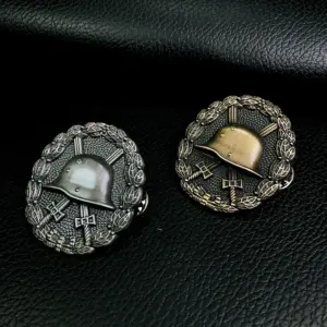 German Metal Badge Medal with Helmet Design 10 Sf184eb7fa4494babae4cddf322fef387c