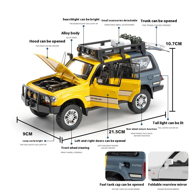 Alloy Off-Road Model Car - 1/24 Scale Collectible 2 Alloy Off-Road Model Car - 1/24 Scale Collectible - Image 2