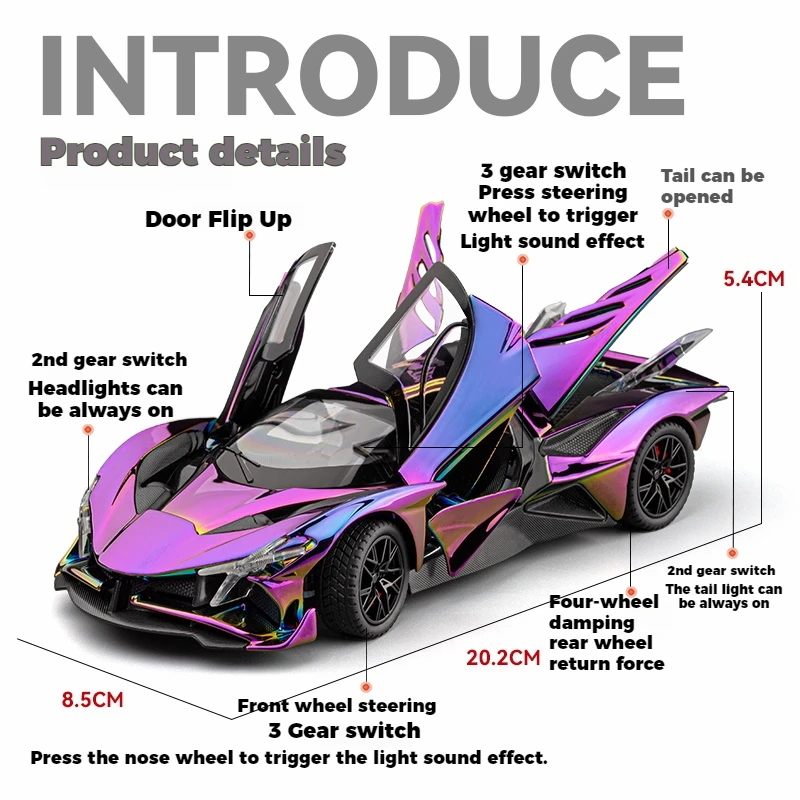 Apollo Project EVO 1:24 Diecast Model Car 3 Apollo Project EVO 1:24 Diecast Model Car - Image 3