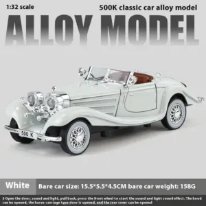 1:32 Scale Classic Car Model in White 19 Sf45e4c6bf74747fcb3e4244b74f1a2faR 2