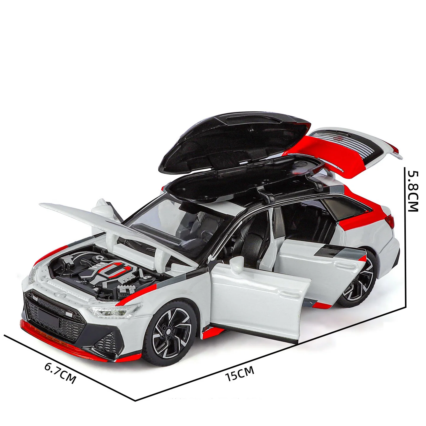 Audi RS6 Quattro 1:32 Scale Diecast Model 5 Audi RS6 Quattro 1:32 Scale Diecast Model - Image 5